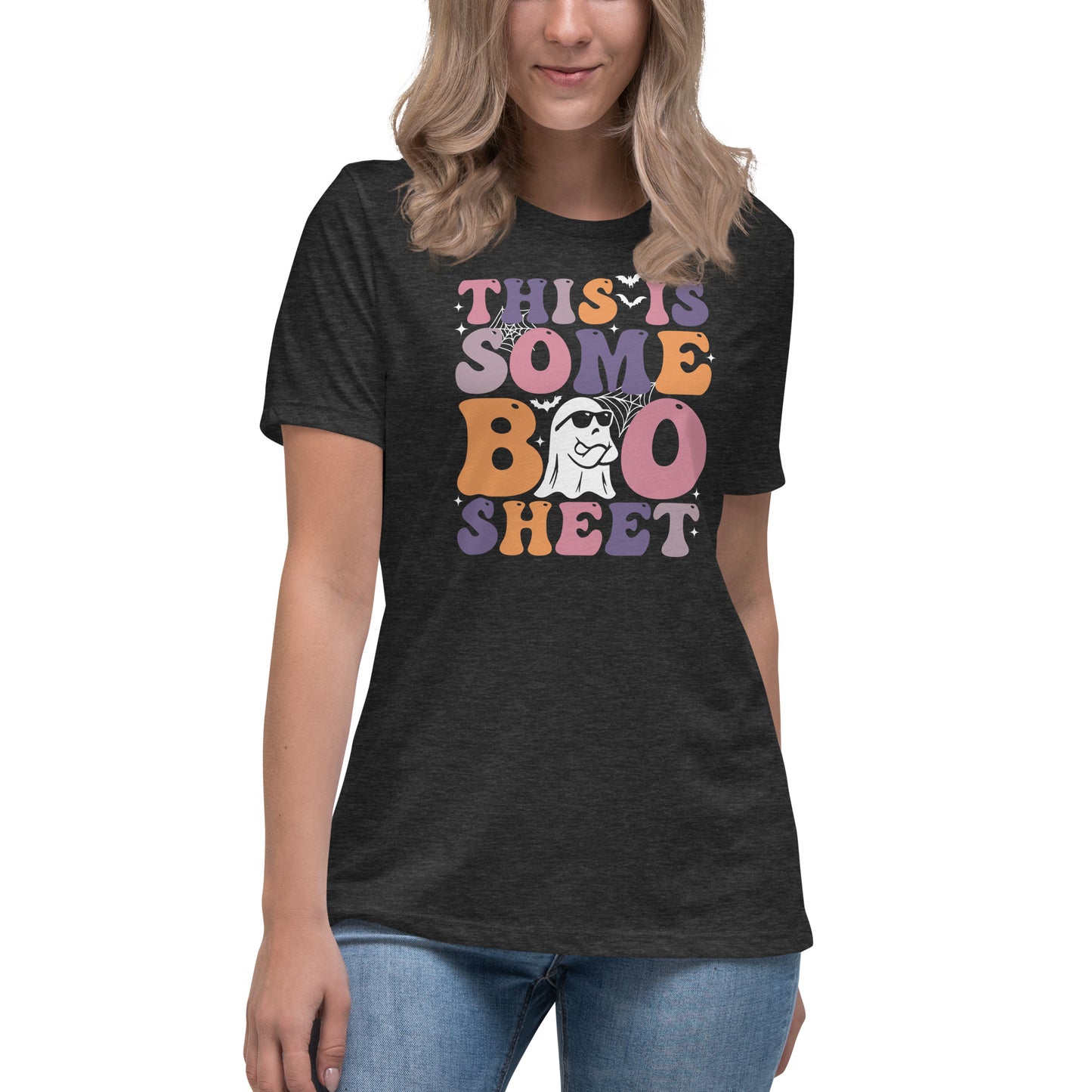 Elevate Your Halloween Style with 'This Is So Boo Sheet' Women's T-Shirt - Fun Halloween Tee, Spooky Season Shirt, October Wardrobe, Funny Halloween Costume, Festive Apparel, Ghostly Humor, Unique Design, October Fashion for Women