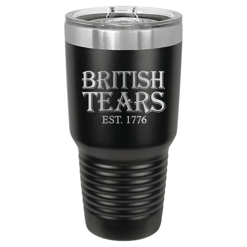 British Tears Laser Etched Tumbler