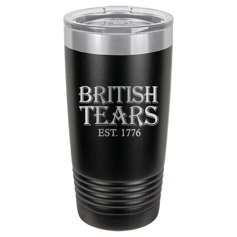 British Tears Laser Etched Tumbler