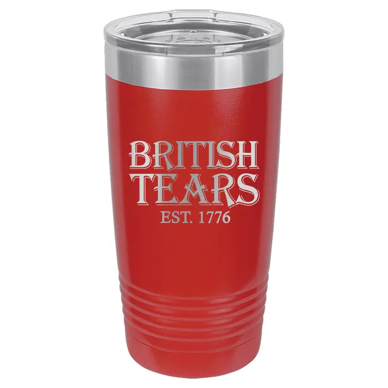 British Tears Laser Etched Tumbler