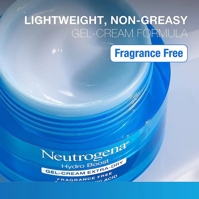 Neutrogena Hydro Boost Hyaluronic Acid Hydrating Face Moisturizer Gel-Cream to Hydrate and Smooth Extra-Dry Skin, 1.7 Oz