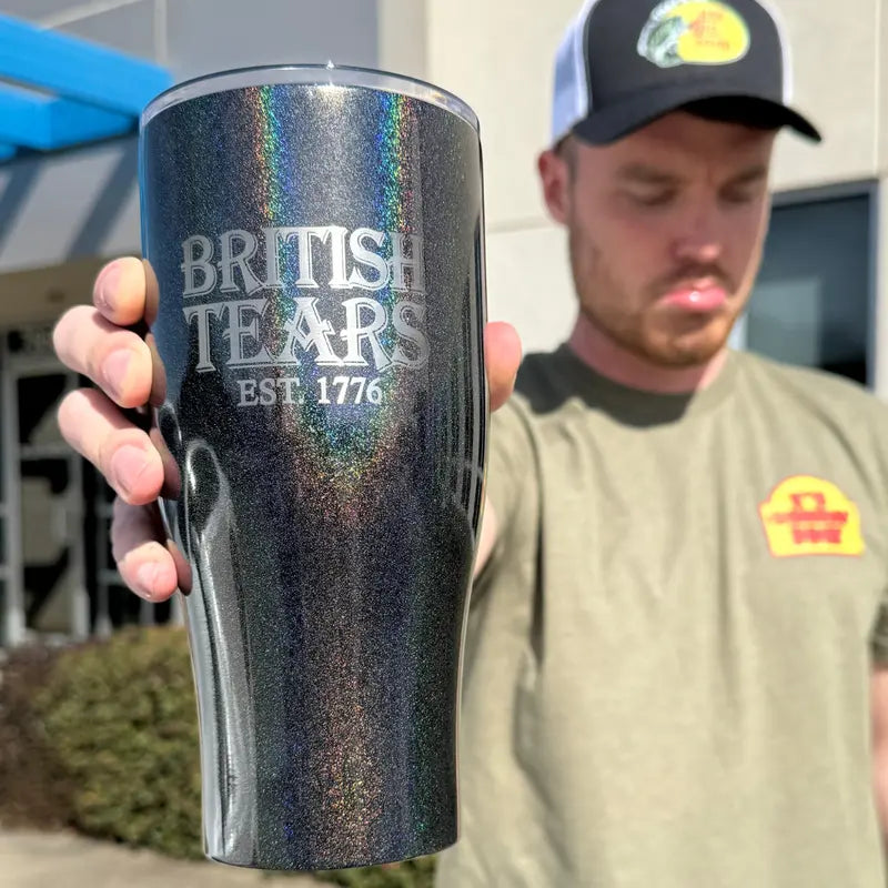 British Tears Laser Etched Tumbler