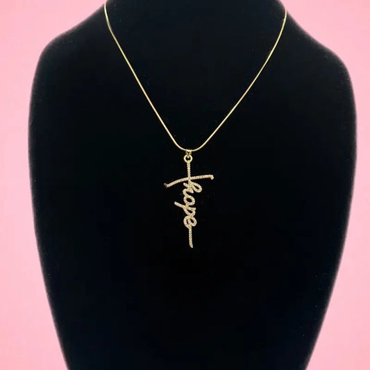 “HOPE” Cross Necklace